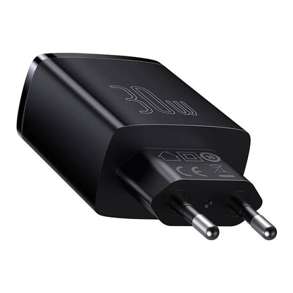 Baseus Compact Netwerkoplader, 30W, 3A, 1 x USB-C - 2 x USB-A, Zwart CCXJ-E01