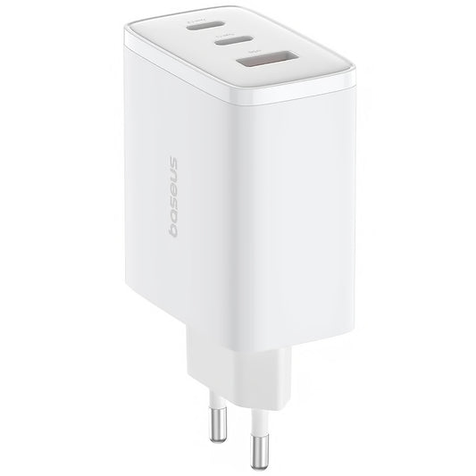 Baseus Cube Pro Power Adapter, 65W, 3.25A, 1 x USB-A - 2 x USB-C, White P10152301213-00