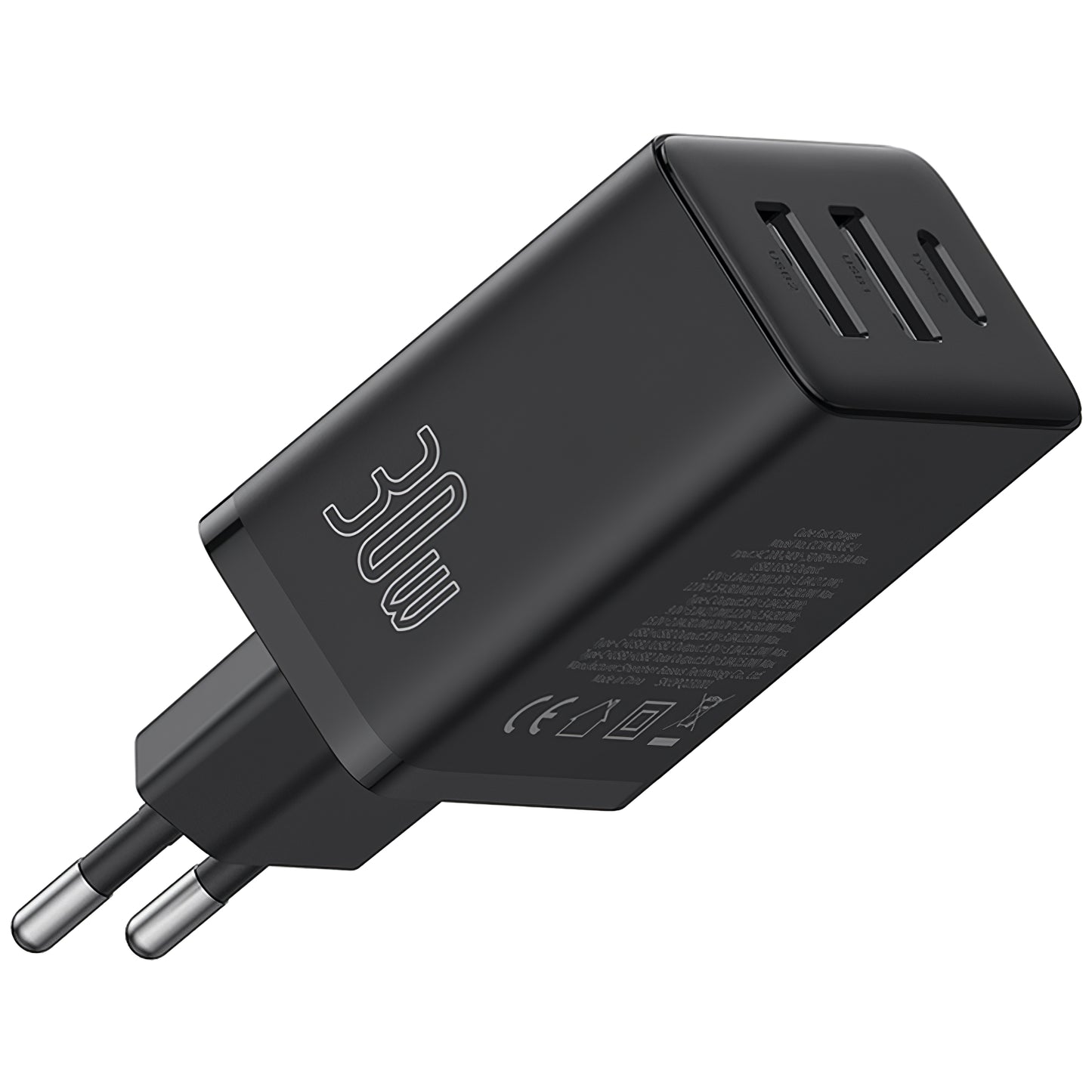 Baseus Cube Network Charger, 30W, 3A, 1 x USB-C - 2 x USB-A, Black P10111402113-00