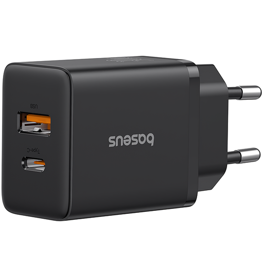 Baseus Cube Netwerkoplader, 20W, 3A, 1 x USB-A - 1 x USB-C, Zwart P10111403113-00
