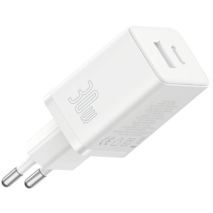 Baseus Cube Network Charger, 30W, 2.4A, 1 x USB-A - 1 x USB-C, White P10111404213-00