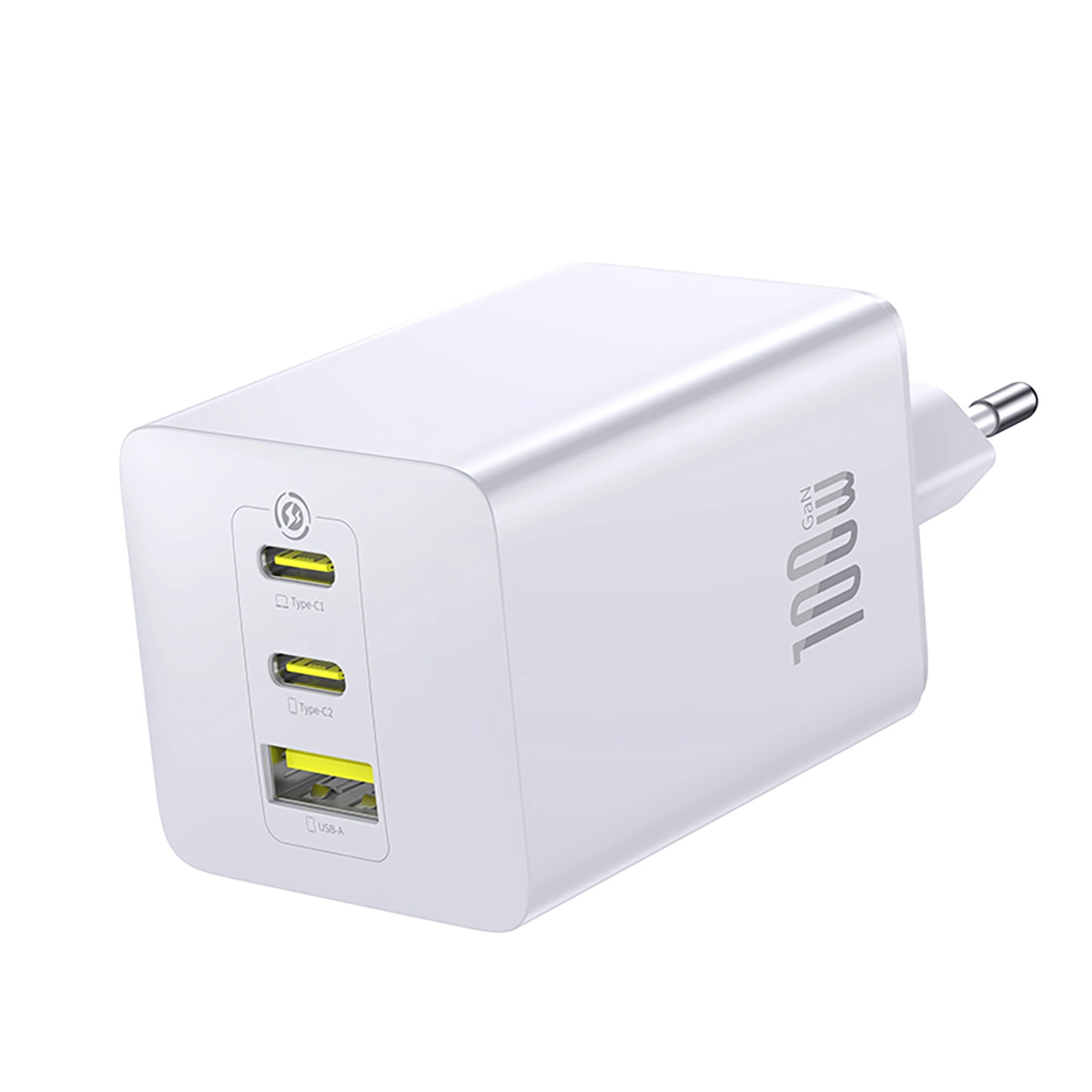 Baseus EnerFill FE11 Netwerkoplader, 100W, 5A, 1 x USB-A - 2 x USB-C, Wit P10182102213-00