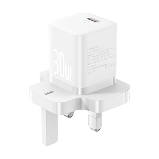 Baseus GaN5 UK Netwerkoplader, 30W, 3A, 1 x USB-C, Wit P10110906213-00