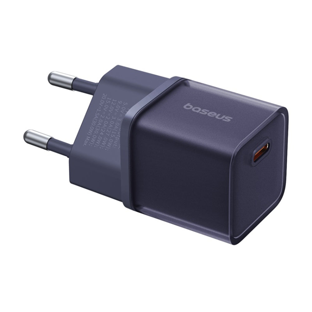Baseus GaN5S Netwerkoplader, 30W, 3A, 1 x USB-C, Paars P10162504523-00