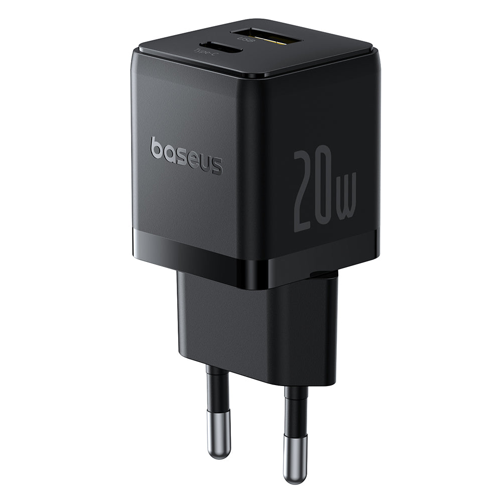 Baseus Palm Netwerkoplader, 20W, 3A, 1 x USB-A - 1 x USB-C, Zwart P10111608113-00