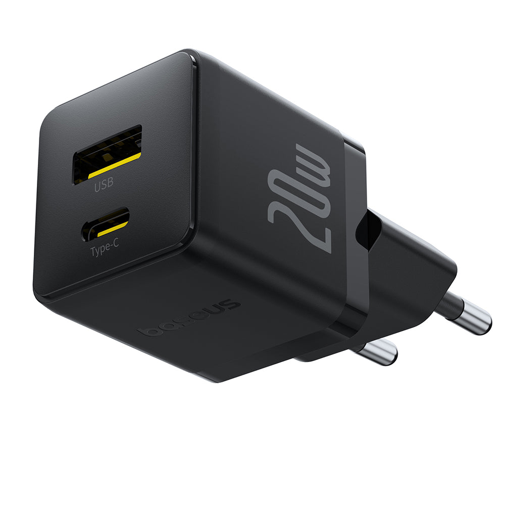 Baseus Palm Netwerkoplader, 20W, 3A, 1 x USB-A - 1 x USB-C, Zwart P10111608113-00