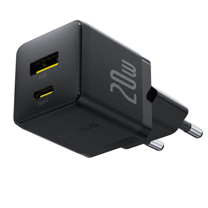 Baseus Palm Netwerkoplader, 20W, 3A, 1 x USB-A - 1 x USB-C, Zwart P10111608113-00