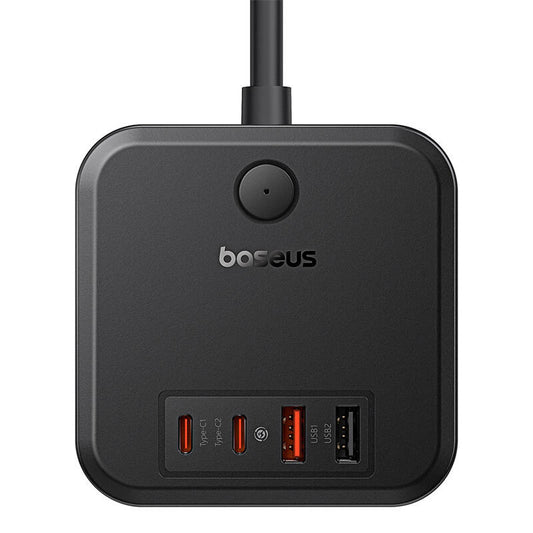 Netwerkoplader Baseus PowerCombo Cube, 30W, 3A, 2 x USB-A - 2 x USB-C - 3 x Schuko, Zwart E00066400117-00