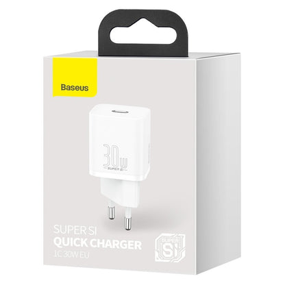 Netwerkoplader Baseus Super Si 1C, 30W, 3A, 1 x USB-C, Wit CCSUP-J02 