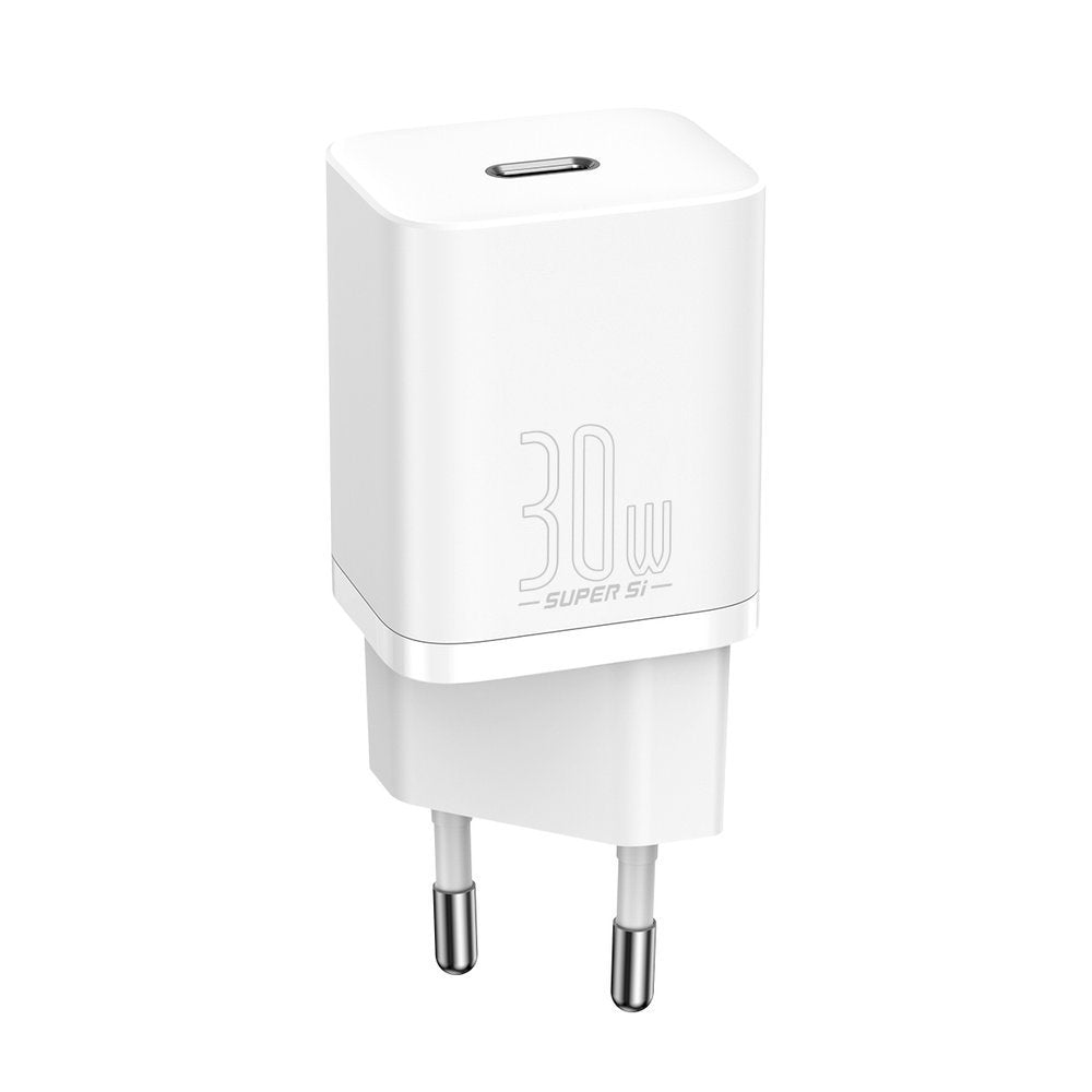 Netwerkoplader Baseus Super Si 1C, 30W, 3A, 1 x USB-C, Wit CCSUP-J02 