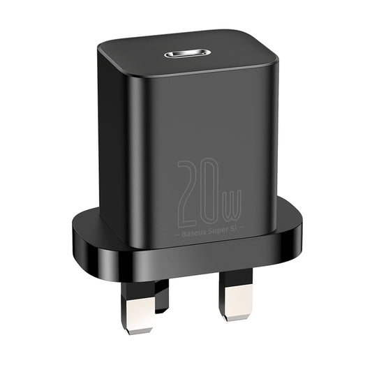 Baseus Super Si UK Netwerkoplader, 20W, 3A, 1 x USB-C, Zwart CCSUP-K01