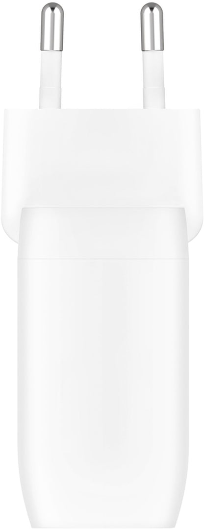 Belkin BoostCharge Pro Dual Netlader, 60W, 3A, 2 x USB-C, Wit WCB010vfWH