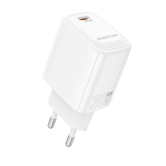 Borofone BN28 Fuente Netwerkoplader, 30W, 3A, 1 x USB-C, Wit