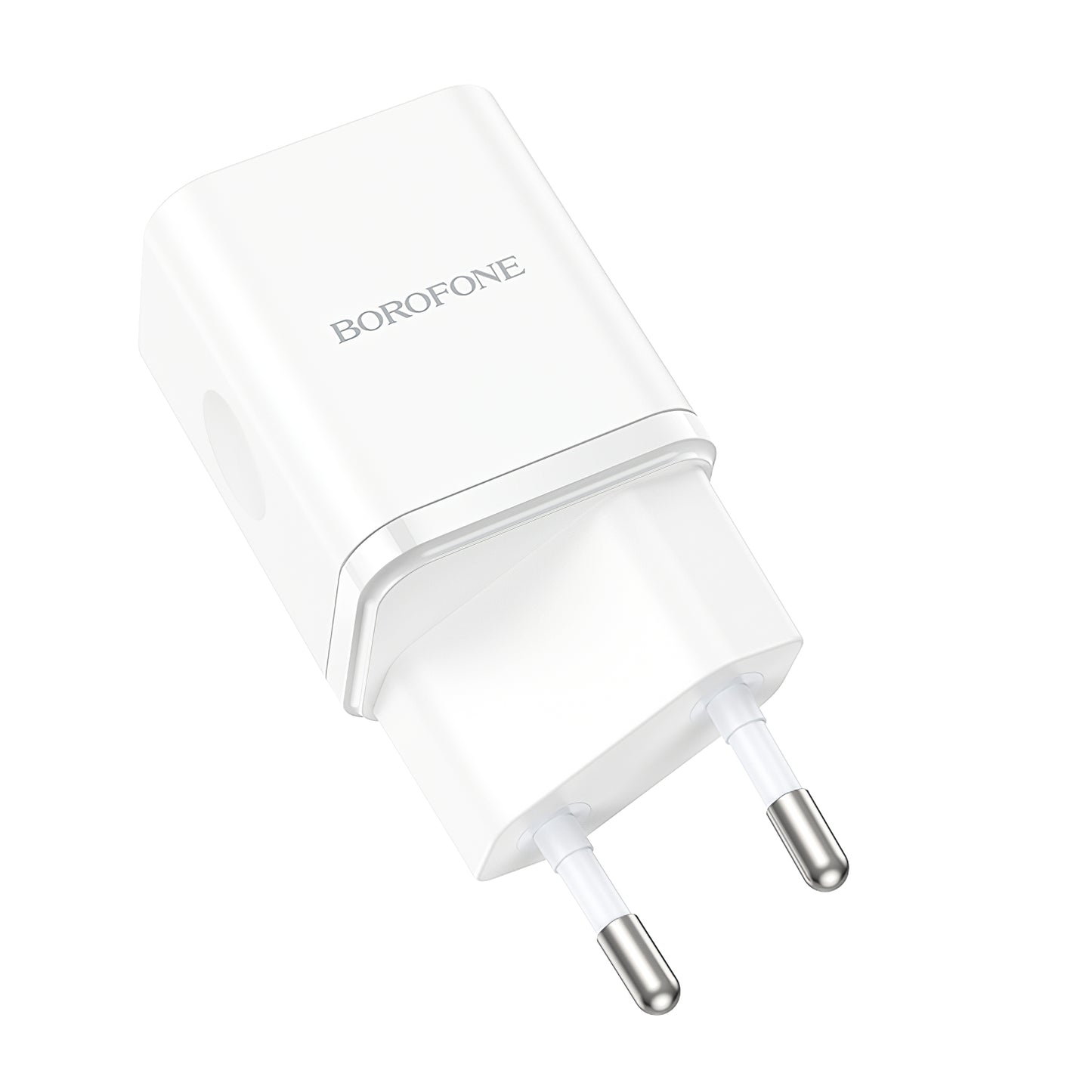 Borofone BN7 Mains Charger, 20W, 3A, 1 x USB-A - 1 x USB-C, White