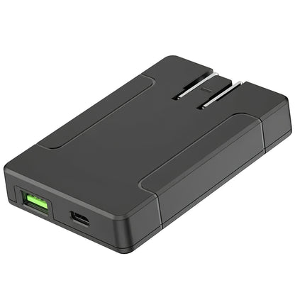 Budi Netwerkoplader, 65W, 3A, 1 x USB-A - 1 x USB-C, Zwart, Gereviseerd 