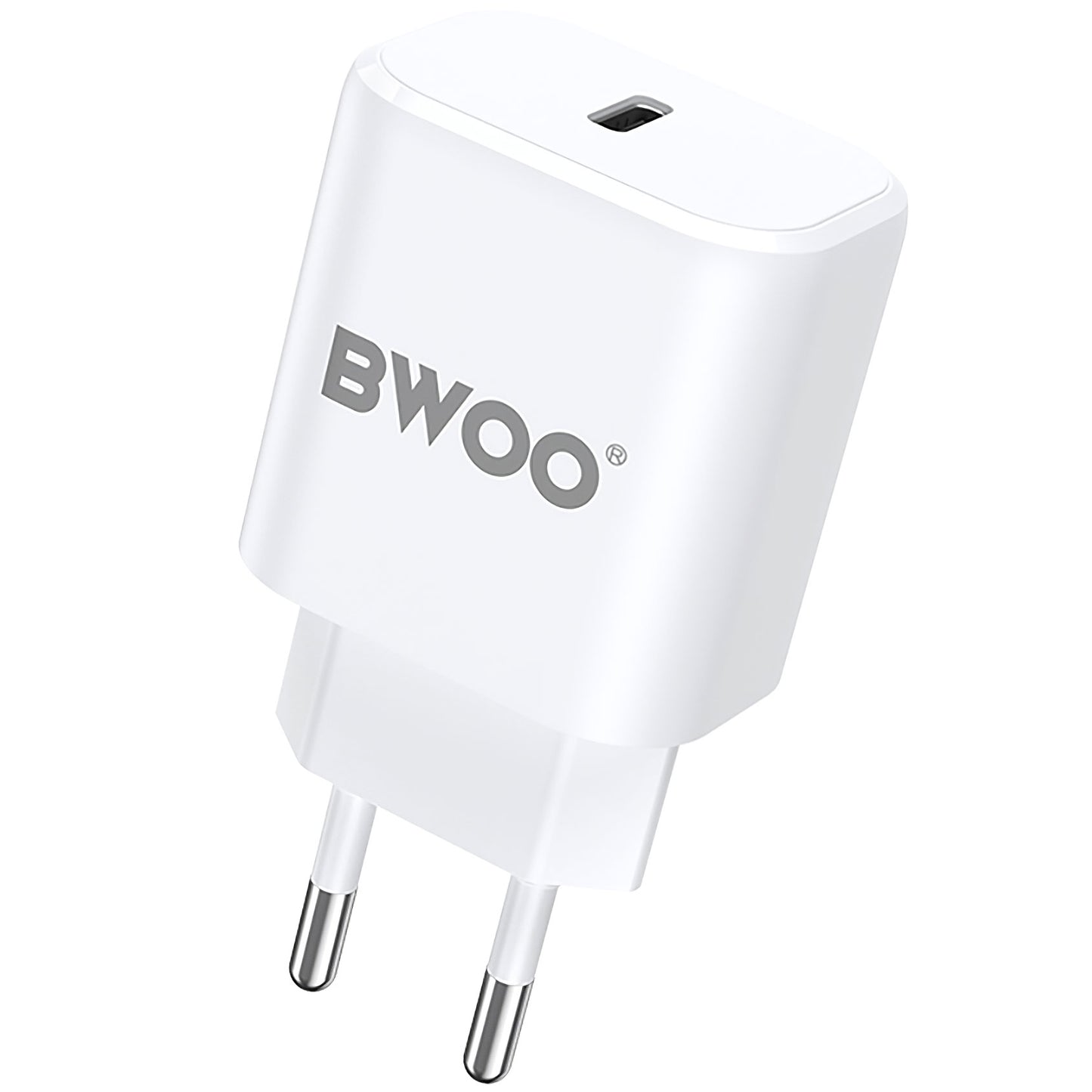 BWOO BO-CDA105 Wall Charger, 20W, 3A, 1 x USB-C, White