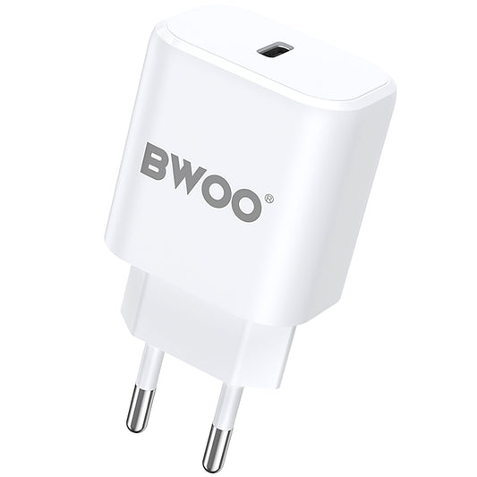 Netwerkoplader BWOO BO-CDA105, 20W, 3A, 1 x USB-C, Wit 