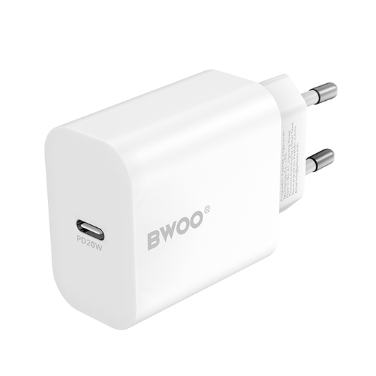 Netwerkoplader BWOO CDA233, 20W, 3A, 1 x USB-C, Wit