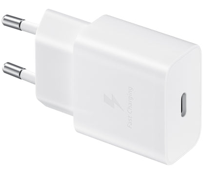 Network Charger with USB-C Cable Samsung, 15W, 2A, 1 x USB-C, White EP-T1510XWEGEU