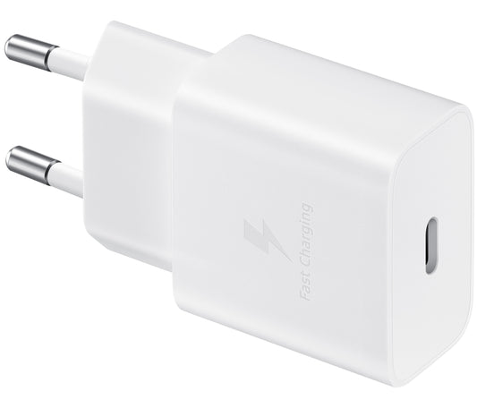 Network Charger with USB-C Cable Samsung, 15W, 2A, 1 x USB-C, White EP-T1510XWEGEU