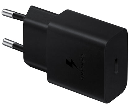 Network Charger with USB-C Cable Samsung, 15W, 2A, 1 x USB-C, Black EP-T1510XBEGEU