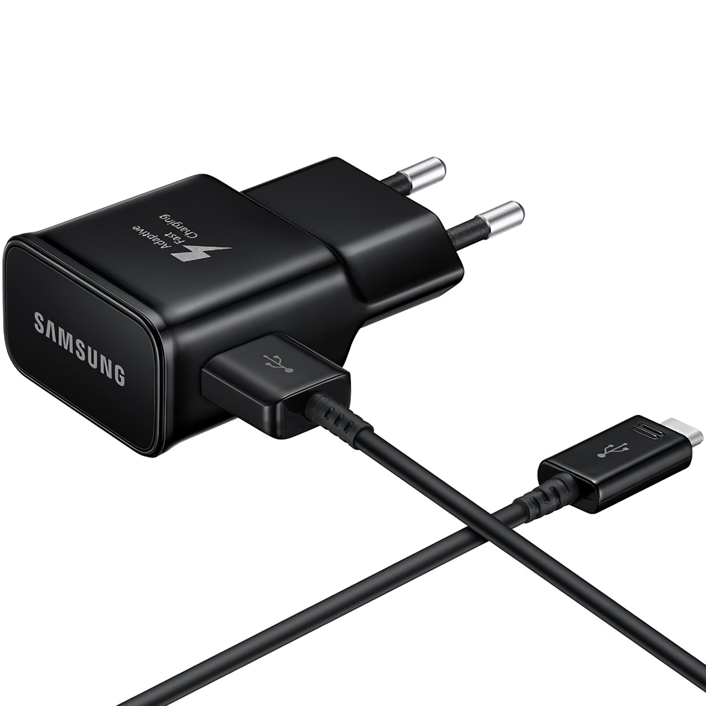 Network Charger with USB-C Cable Samsung EP-TA200B + DG970BBE, 15W, 2A, 1 x USB-A, Black GP-PTU020SOBBQ