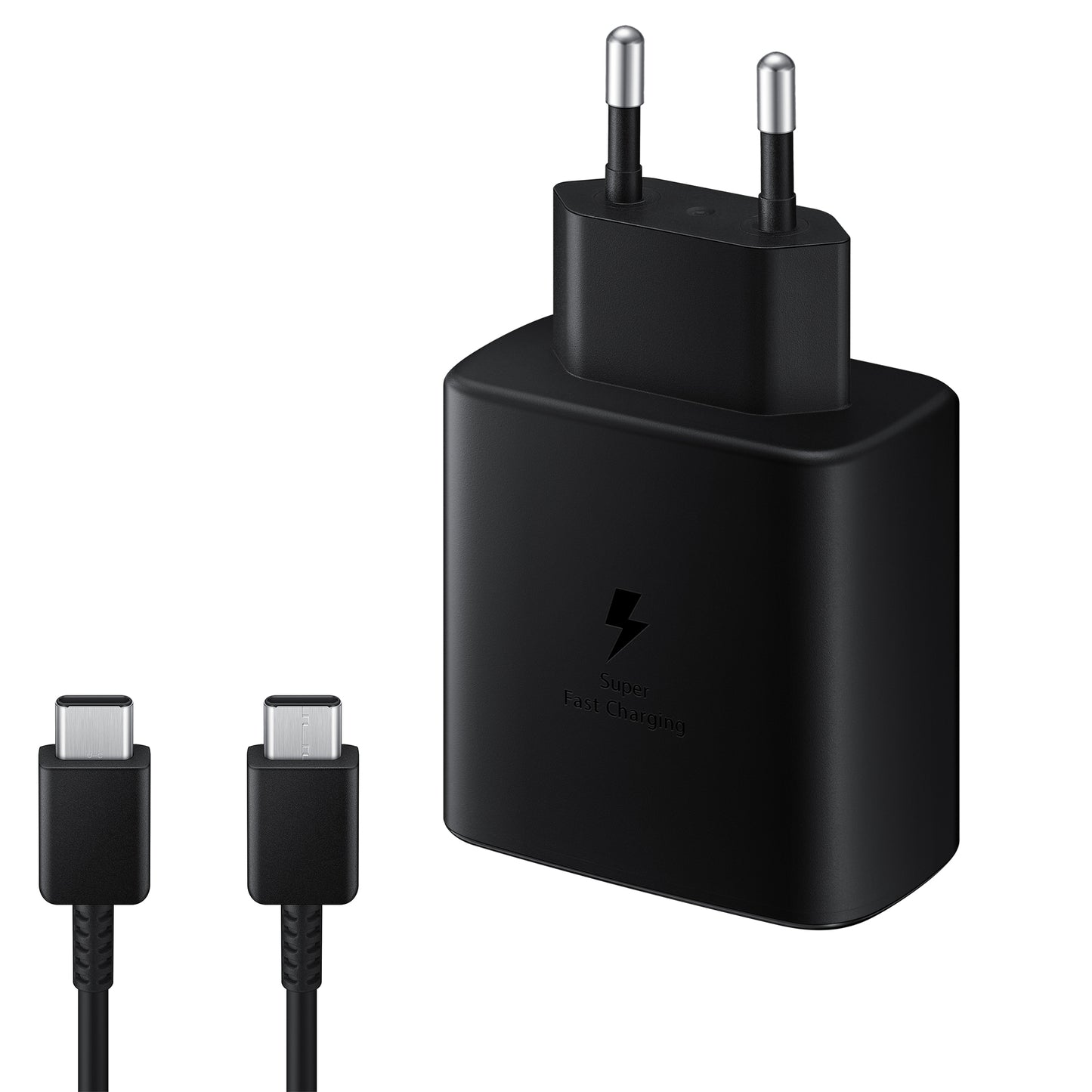 Network Charger With USB-C Cable Samsung EP-TA845 + DA705BBE, 45W, 4.05A, 1 x USB-C, Black