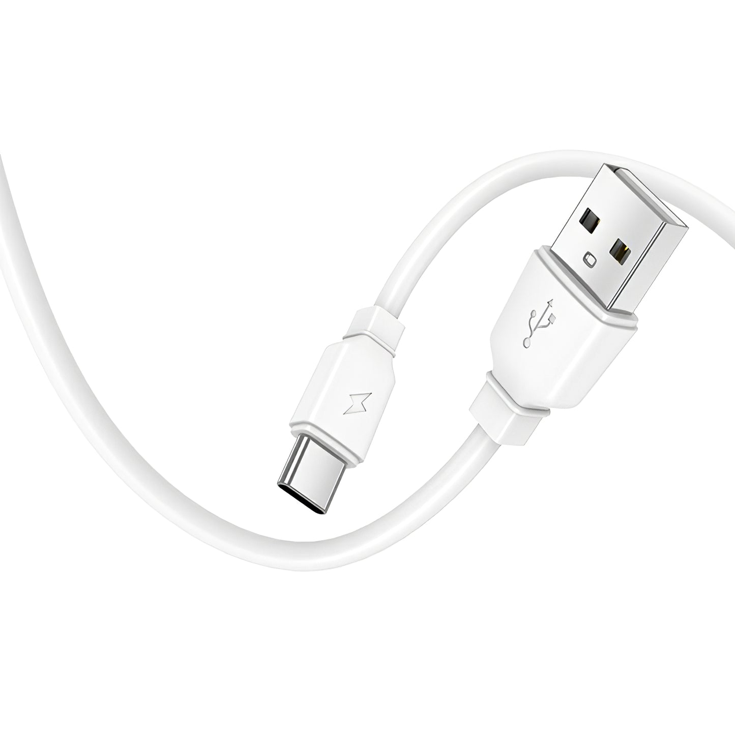 Prestico F7S USB-C Cable Charger, 12W, 2.4A, 1 x USB-A, White