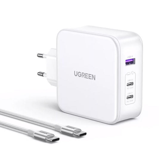 UGREEN CD289, 140W, 5A, 1 x USB-A - 2 x USB-C, Wit