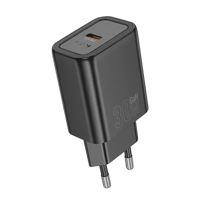 Netwerkoplader HOCO N63, 30W, 3A, 1 x USB-A - 1 x USB-C, Zwart