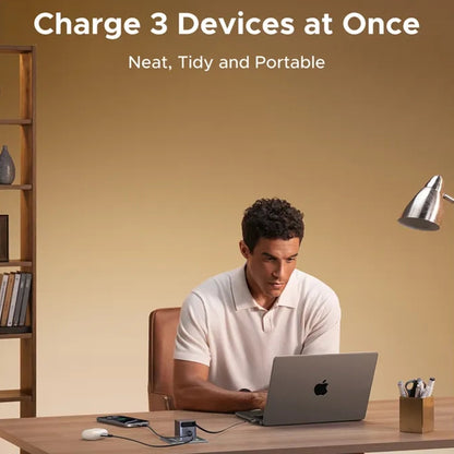 Netwerkoplader met USB-C Kabel UGREEN X615, 65W, 3A, 1 x USB-A - 1 x USB-C, Grijs