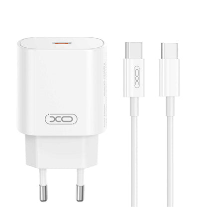 Netwerkoplader met USB-C Kabel XO Design CE25, 25W, 3A, 1 x USB-C, Wit