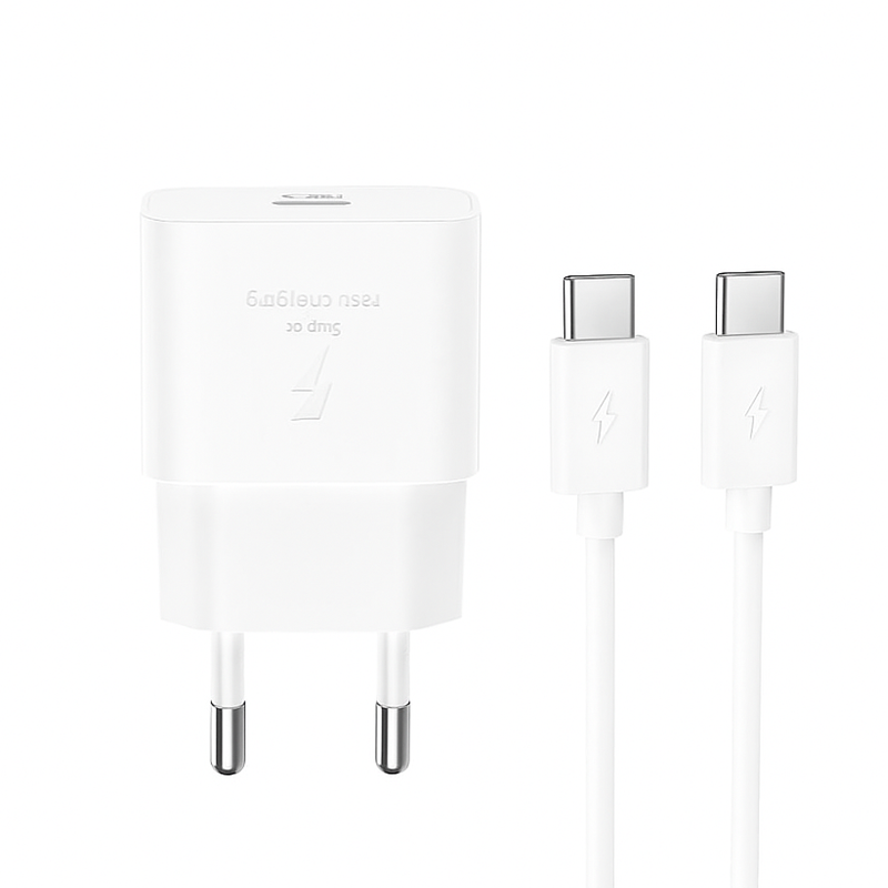 Netwerkoplader met USB-C Kabel XO Design L167, 25W, 3A, 1 x USB-C, Wit