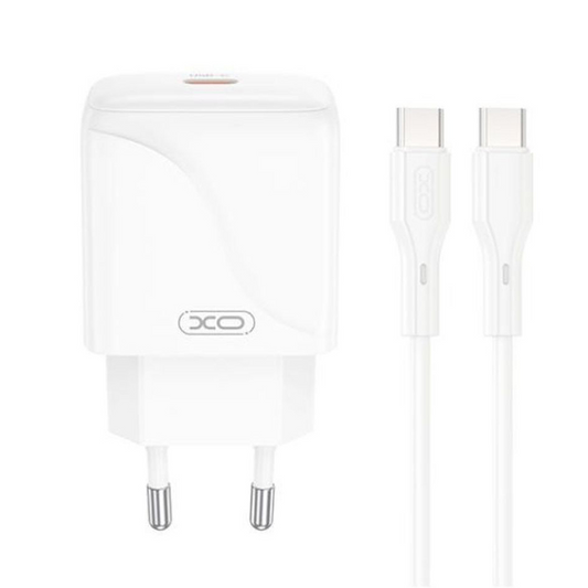 Netwerkoplader met USB-C Kabel XO Design L141, 20W, 3A, 1 x USB-C, Wit