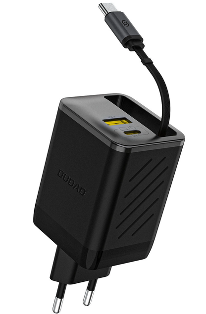 Netwerkoplader met USB-C Kabel Dudao A67EU, 67W, 3.35A, 1 x USB-A - 1 x USB-C, Zwart