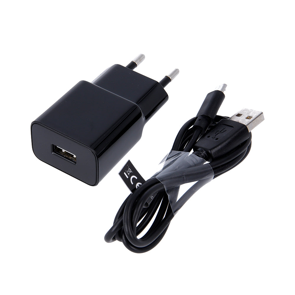 MaXlife MXTC-01 Netwerkoplader met microUSB-kabel, 10,5 W, 2,1A, 1 x USB-A, zwart