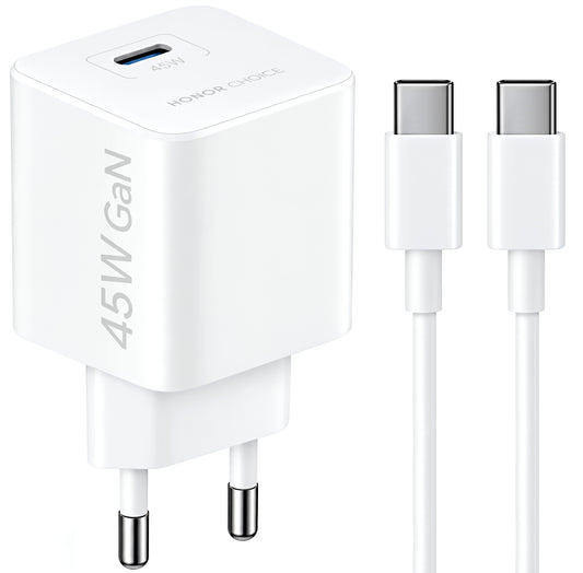 Netlader met USB-C-kabel Honor Choice CP045E, 45W, 3A, 1 x USB-C, Wit 5504ALHP