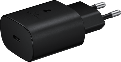 Network Charger with USB-C Cable Samsung EP-TA800B + DA705BBE, 25W, 3A, 1 x USB-C, Black GP-PTU021SOABQ