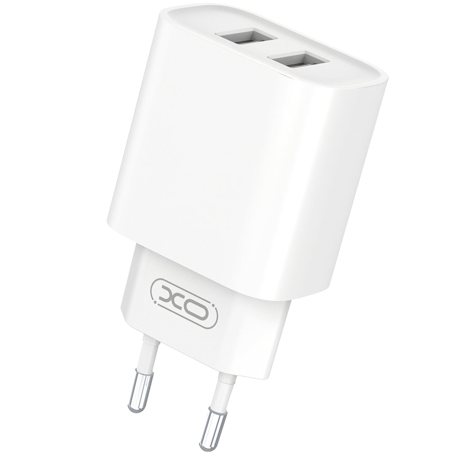 XO Design XO Design BPCE02C USB-C kabelnetwerklader, 10,5W, 2,1A, 2 x USB-A, Wit 