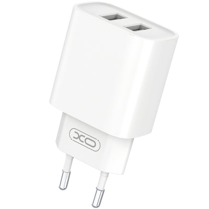 XO Design XO Design BPCE02C USB-C kabelnetwerklader, 10,5W, 2,1A, 2 x USB-A, Wit 