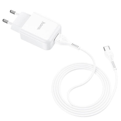 Netwerkoplader met USB-C kabel HOCO N2, 10W, 2.1A, 1 x USB-A, Wit 