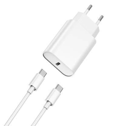 WiWu Wi-U001, 20W, 3A, 1 x USB-C, 1 x USB-C, Wit 