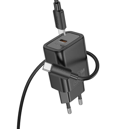 Netwerkoplader met USB-C Kabel HOCO N60, 20W, 3A, 1 x USB-C, Zwart