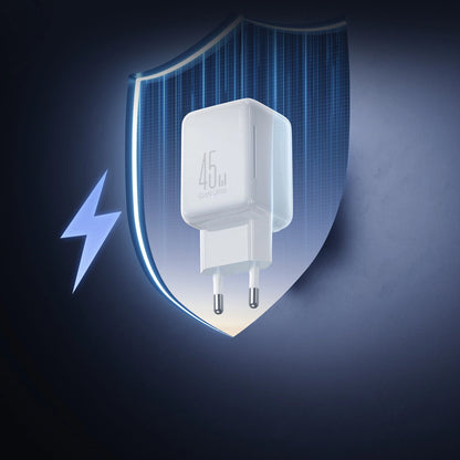 Netwerkoplader met USB-C Kabel Joyroom JR-TCL05, 45W, 3A, 2 x USB-C, Wit