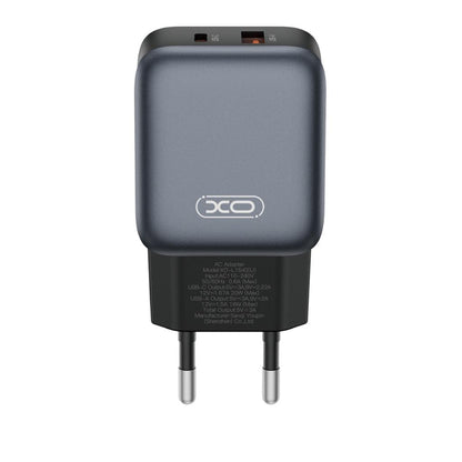 Netwerkoplader met USB-C Kabel XO Design L154, 20W, 3A, 1 x USB-A - 1 x USB-C, Zwart