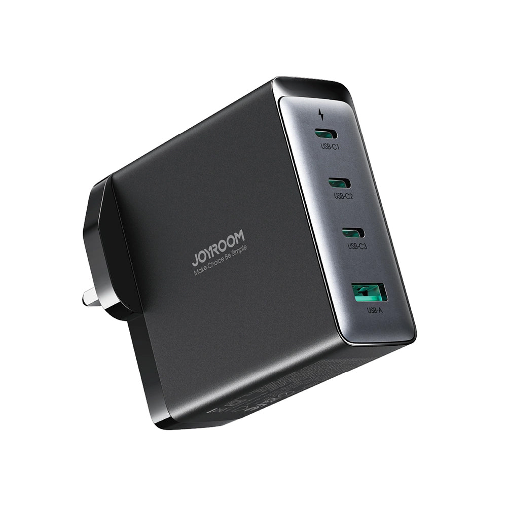 Netwerkoplader met USB-C Kabel Joyroom JR-TCG05UK, 140W, 5A, 1 x USB-A - 3 x USB-C, UK, Zwart