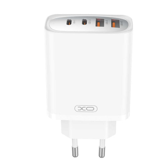 Netwerkoplader met USB-C Kabel XO Design CE22, 45W, 3A, 2 x USB-A - 2 x USB-C, Wit