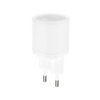 Network Charger with USB-C Cable XO Design L150, 30W, 3A, 1 x USB-C, White