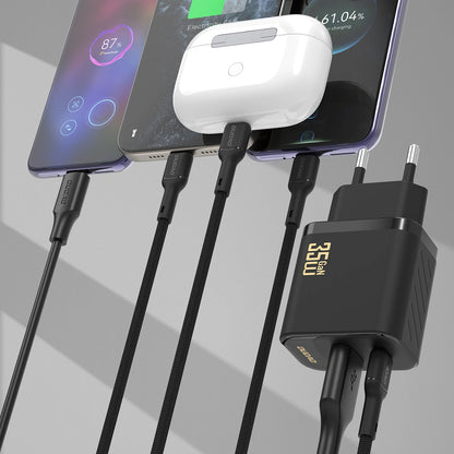 Netwerkoplader met USB-C Kabel Dudao A27 Max, 35W, 1 x USB-A - 1 x USB-C, Zwart