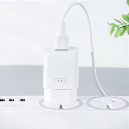 Netlader met USB-C-kabel XO Design L99, 12W, 2.4A, 1 x USB-A, Wit